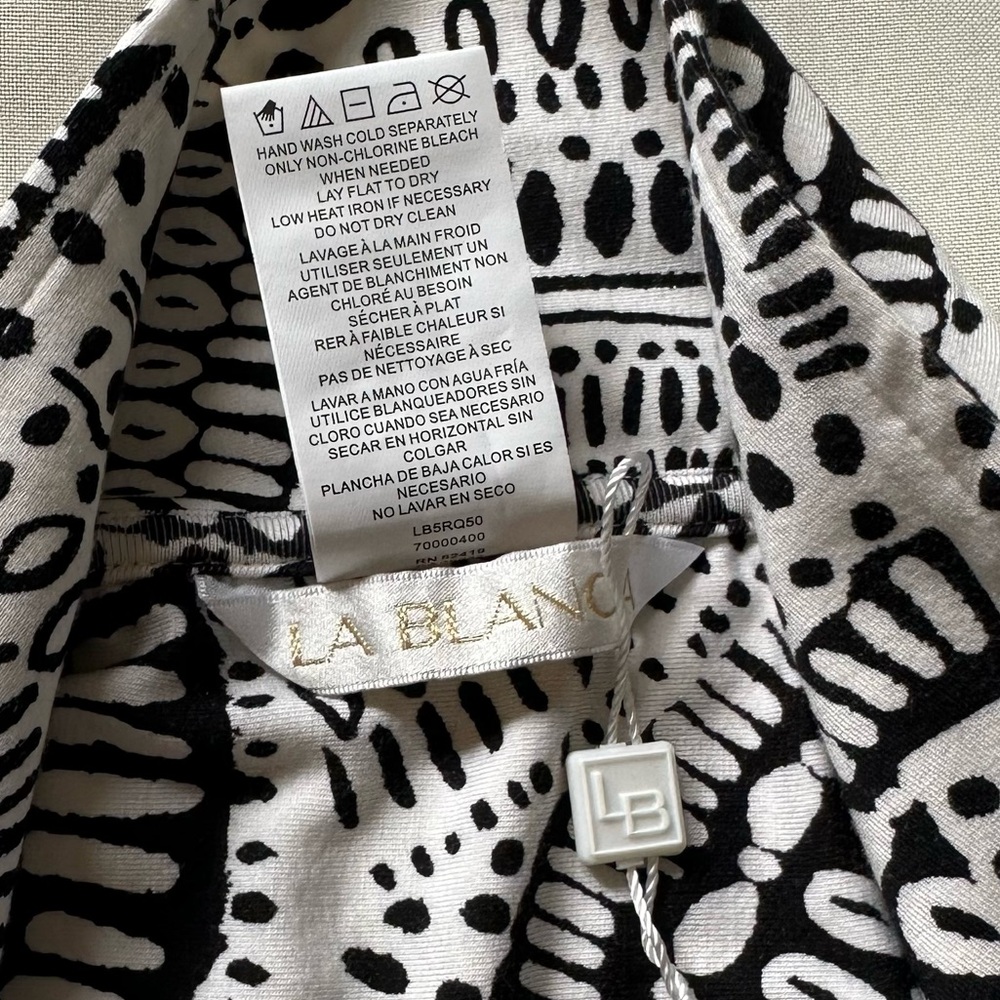 La Blanca Black and White Printed Mini Dress - Picture 13 of 14